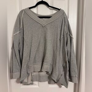 Gray Oversized Sweatshirt